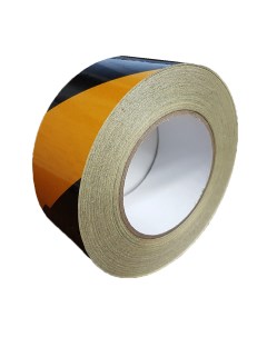 Светоотражающая самоклеящаяся лента Reflective Tape 50мм х 45 7м желтая черная Safetystep