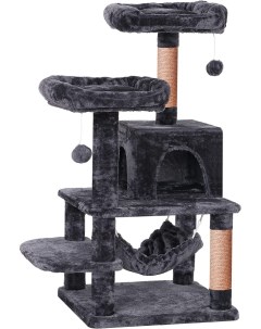 Домик для кошки с когтеточкой Комфорт Х черный Pet бмф