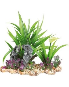 Искусственное растение для аквариума Plastic Plant пластик 18см Trixie