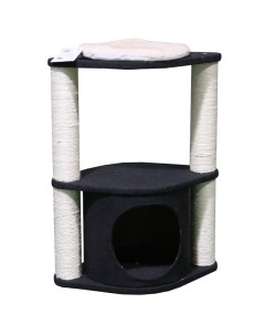 Домик для кошек черный белый 46х30х60 см Pet choice
