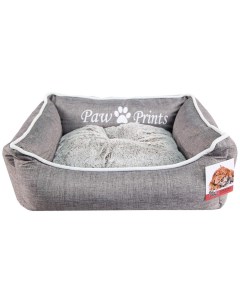 Лежанка для кошки собаки искусственный мех текстиль 66x84x19см серый Pet choice