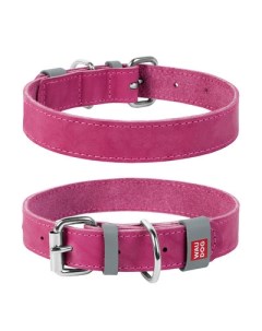 Ошейник для собак Collar CLASSIC кожа розовый обхват шеи 46 60 см Waudog