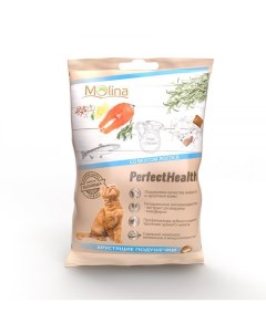 Лакомство для кошек Perfect Health подушечки со вкусом лосося 50 г Molina
