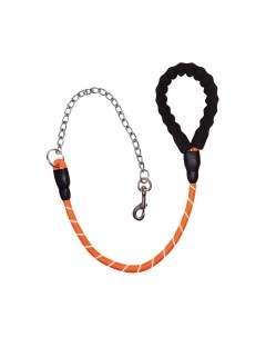 Поводок для собак усиленный с цепью оранжевый Ripoma