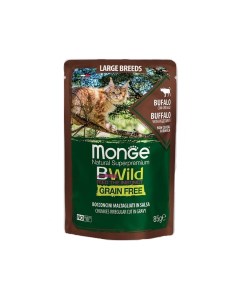 Влажный корм для кошек Cat BWild Grain free буйвол 85г Monge