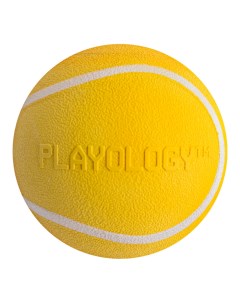 Игрушка для собак Squeaky Ball жевательный мяч с пищалкой курица желтый 8 см Playology