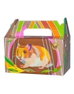 Переноска для грызунов разноцветный картон Вака