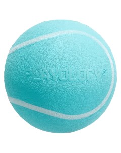 Игрушка для собак Squeaky Chew жевательный мяч с пищалкой арахис голубой 8 см Playology