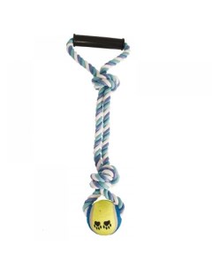 Игрушка для собак Канат с ручкой разноцветный текстиль 40 см Ripoma