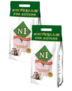 Впитывающий наполнитель для котят Crystals For Kittens силикагелевый 2 шт по 5 л N1