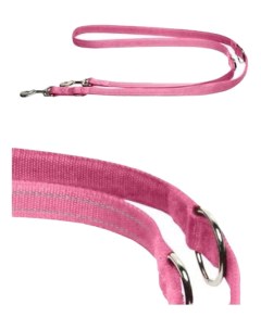 Поводок для собак Светоотражающий тренировочный 20мм 200см розовый Papillon