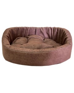 Лежанка для животных Leather 4 Микровелюр диванчик мокка 64х50х18 см Homepet