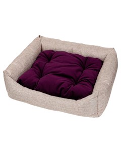 Лежак для собак и кошек Люкс Violet 4 флок 80 х 70 х 22 см Xody