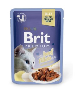 Влажный корм для кошек Premium филе говядины 85 г Brit*