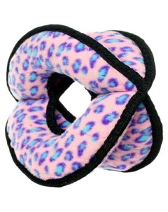 Игрушка для собак Мяч кольцо четырехсторонний розовый леопард Tuffy