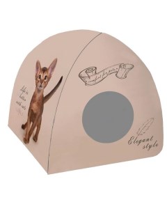 Домик для кошек Дизайн Вингвам Котенок винтаж разноцветный 40x40x39см Perseiline