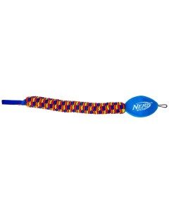 Мяч для регби для собак с плетеным шлейфом 48 см разноцветный Nerf