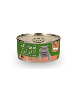 Консервы для кошек ломтики в желе с ягненком 100г Anifood holistic