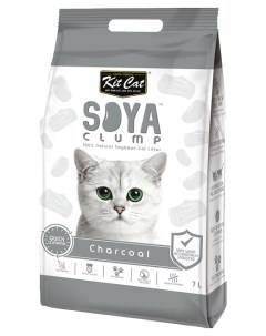 Комкующийся наполнитель SoyaClump Soybean Litter Charcoal соевый 7 л Kit cat