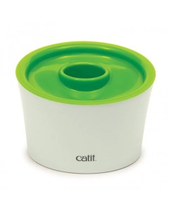 Одинарная миска для кошек Senses 2 0 пластик зеленый белый 3 л Catit