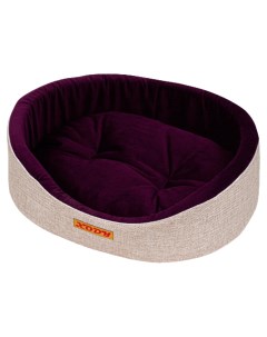 Лежак для собак и кошек Премиум Violet 4 флок 64x49x20 см Xody