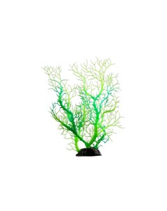 Растение искусственное аквариумное светящееся 25 см зелёное Пижон аква