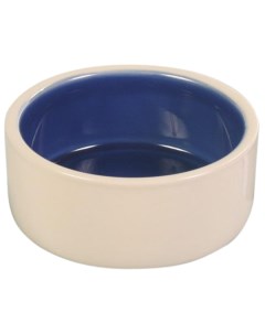 Одинарная миска для собак керамика бежевый синий 2 3 л Trixie