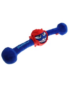 Игрушка пищалка для собак Гладиатор в резиновом шлеме синий длина 41 см Gigwi