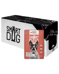 Влажный корм для собак кусочки говядины в нежном соусе 25шт по 85г Smart dog