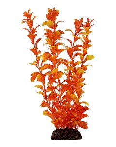Искусственное растение для аквариума людвигия оранжевая 10 см пластик керамика Laguna