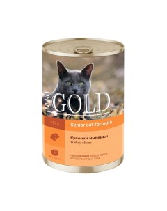 Консервы для кошек Senior Cat Turkey Slices индейка 12шт по 415г Nero gold