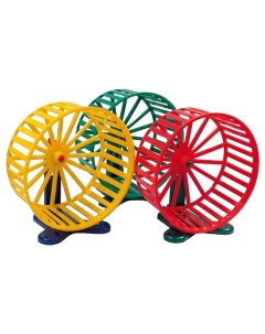 Беговое колесо для грызунов пластик с подставкой в ассортименте 14 см Дарэлл