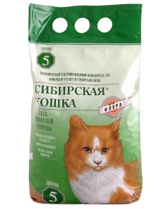 Впитывающий наполнитель Флора древесный 5 л Сибирская кошка