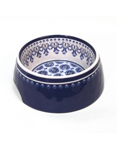Одинарная миска для собак Moroccan меламин синяя с рисунком 0 59 л Tarhong