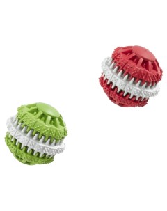 Игрушка для лакомств для собак мячик для зубов средний длина 8 см Ferplast