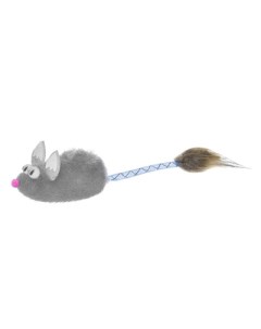 Игрушка для кошек Petshop лиса Элли с кисточкой серая Petshopru