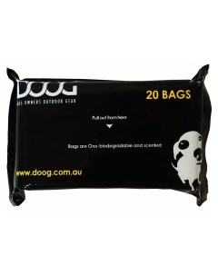 Пакеты для уборки за собакой биоразлагаемые 36 х 14 см 20 шт Doog
