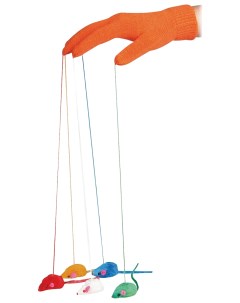 Игрушка для кошек перчатка с мышками Flamingo