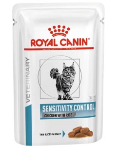 Влажный корм для кошек Vet Diet Sensitivity Control цыпленок рис 85г Royal canin