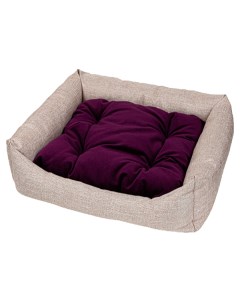 Лежак для собак и кошек Люкс Violet 2 флок 60 х 50 х 15 см Xody