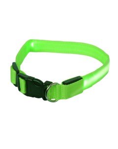 Ошейник для собак повседневный LED светящийся обхват шеи 30 55 см нейлон зеленый Gmw