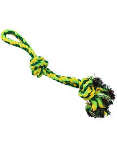 Игрушка для собак Грейфер веревка плетеная с двумя узлами и ручкой 40 см N1
