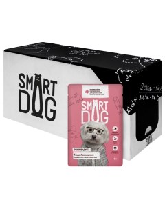 Влажный корм для собак кусочки ягненка в нежном соусе 25шт по 85г Smart dog