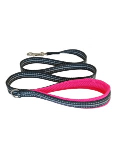 Поводок универсальный для собак неоновый нейлон розовый длина 1 2м х 15мм Cortina