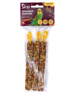 Лакомство для птиц Зерновые палочки ассорти вишня шиповник овощи 3 шт 75 гр Snax