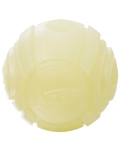 Апорт для собак Мяч теннисный для бластера светящийся белый длина 6 см Nerf