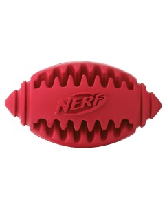 Апорт для собак Мяч для регби рифленый красный длина 8 см Nerf