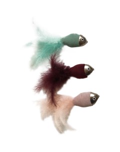 Игрушка для кошек Berry Frost Набор Рыбки с перьями 3 шт Chomper