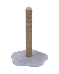 Когтеточка столбик Чип на подставке дымчатый джут для кошек 35 х35 х50 см Дарэлл