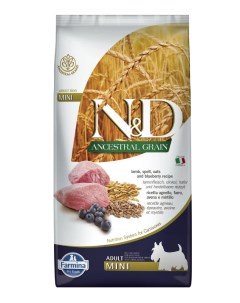 Сухой корм для собак N D Ancestral Grain Line ягненок черника 2 5 кг Farmina
